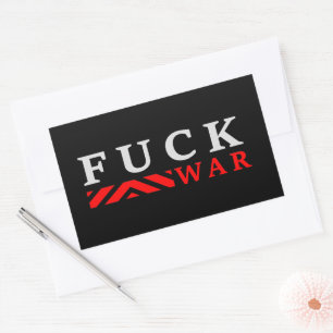 F@ck oorlog geen oorlog rechthoekige sticker