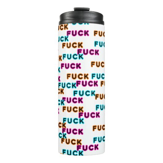 F*ck thermische tuimelaar thermosbeker (Voorkant)