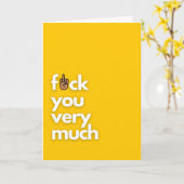 F*ck Vous Beaucoup Carte De Voeux (Fleur jaune)