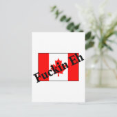 F*ckin Eh (Canadese vlag) Briefkaart (Staand voorkant)