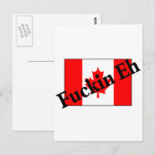 F*ckin Eh (Canadese vlag) Briefkaart (Voorkant / Achterkant)
