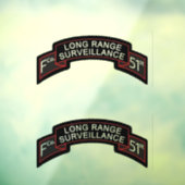 F Co 51st Scroll met RangerTab Raamsticker (Vel 3)
