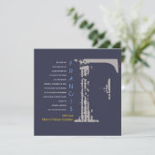 F Collection Initiale Invitation Bar Mitzvah Bat B (Debout devant)