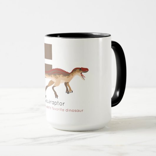 F comme Fukuiraptor Mug (Devant droit)