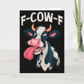 F-cow-f Funny Meme Fcowf Cow Men Women Kaart (Voorkant)