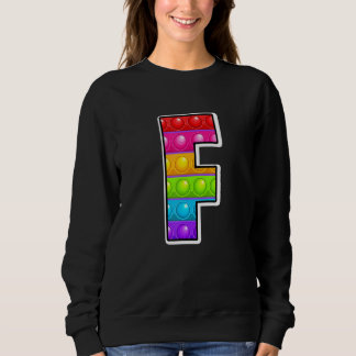F Cutest Capital Letter F Alphabet Funny Poppin Ki Trui