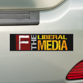 F de Liberal Media Bumpersticker (Op auto)