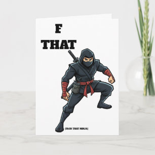 F die Ninja-scheidingkaart Kaart