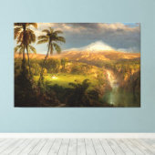 F. E. KERK - Passeerdouche in de tropen 1872 Canvas Afdruk (Insitu (Houten vloer))