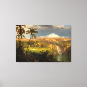 F. E. KERK - Passeerdouche in de tropen 1872 Canvas Afdruk