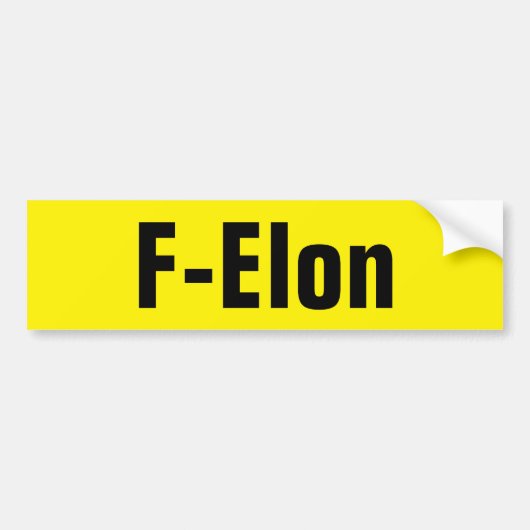 F-Elon Bumpersticker (Voorkant)