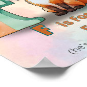 F est pour Fox - Whimsical Alphabet Poster animal (Coin)