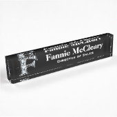F Faux Diamond Desk Naambordje