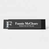 F Faux Diamond Desk Plaque signalétique (Devant)