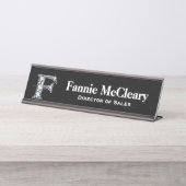F Faux Diamond Desk Plaque signalétique (Devant)