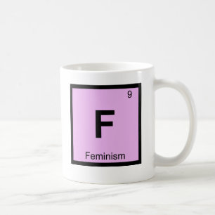 F - Feminisme Philosophy Chemistry-symbool Koffiemok