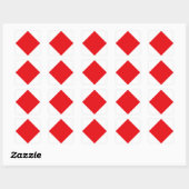 "F" (Foxtrot) Code van seinen vlag Vierkante Sticker (Vel)