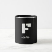 F (Foxtrot) NAVO Fonetisch Alfabet & Morse Code Mok (Midden)