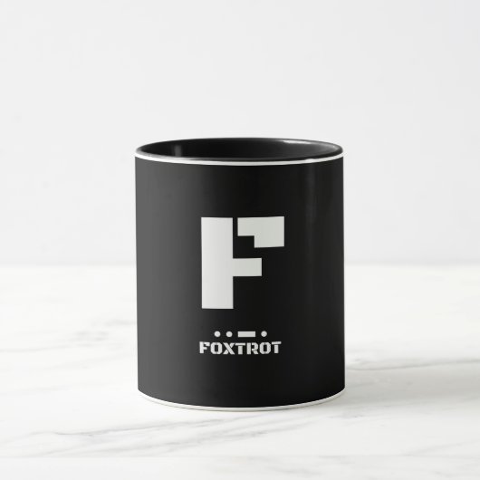 F (Foxtrot) NAVO Fonetisch Alfabet & Morse Code Mok (Midden)
