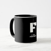 F (Foxtrot) NAVO Fonetisch Alfabet & Morse Code Mok (Voorkant links)