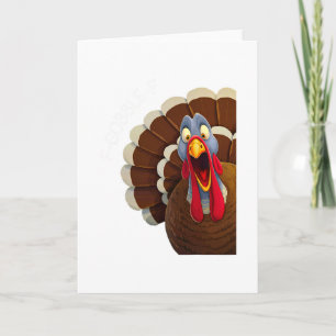 F-gobble-f Grappige Thanksgiving-kalkoen humor  Kaart