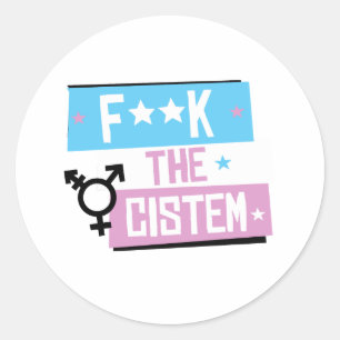 F- het CIJFER - - Ronde Sticker