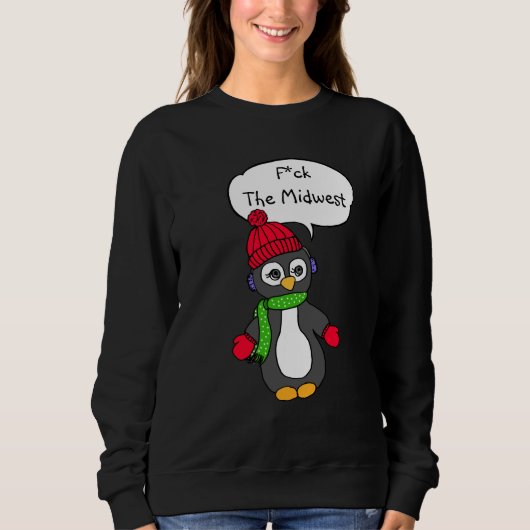 F het Midwest Funny Penguin Weer Shirt (Voorkant)
