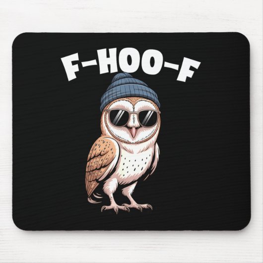 F-hoo-f Funny Bird Meme Graphic  Muismat (Voorkant)
