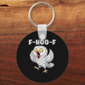 F-hoo-f Owl Meme – Funny Screaming Owl Bird Meme G Sleutelhanger (Voorkant)