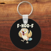 F-hoo-f Owl Meme – Funny Screaming Owl Bird Meme G Sleutelhanger (Voorkant)