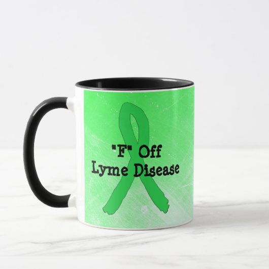 F Hors de la maladie de Lyme Café Mug (Gauche)