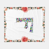 F Initial Gem Design Fleece Deken (Voorkant (Horizontaal))