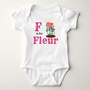 F is de naam van Fleur baby girl Romper