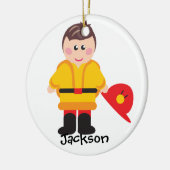 F is voor Fireman Personalized Ornament (Links)
