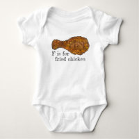 F is voor Fried Chicken Leg Drumstick Alphabet Foo