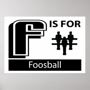 F is voor voetbal poster