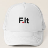 F IT Anti Fitness Slogan Trucker Pet (Voorkant)
