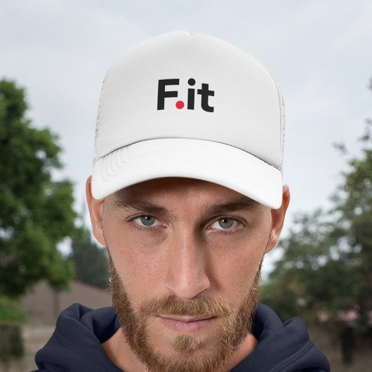 F IT Anti Fitness Slogan Trucker Pet