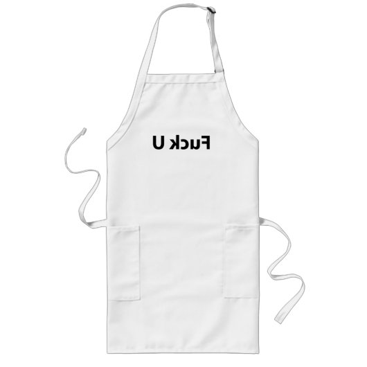 F... jij grappig design lang schort (Voorkant)