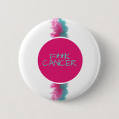 F***K KANKERborst/ovariumkanker Ronde Button 5,7 Cm (Voorkant)