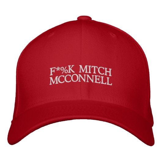 F*%K Mitch McConnell Ditch Turtle Embroided Pet (Voorkant)