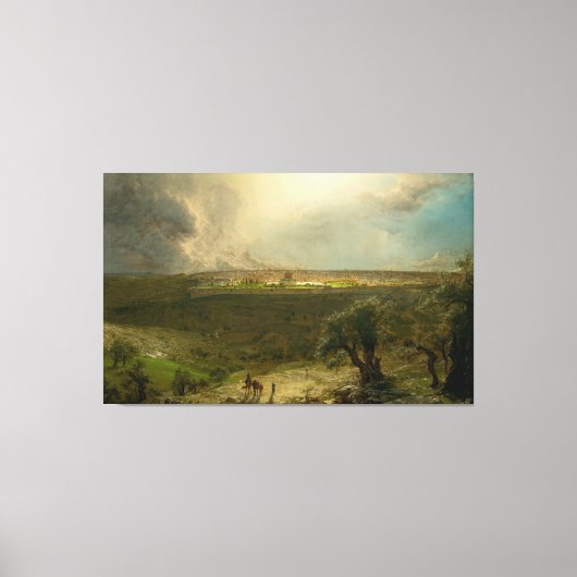 F. KERK - Jeruzalem vanaf de Olijfberg 1870 Canvas Afdruk (Voorkant)