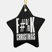 F Kerst en F U Te versierend Keramisch Ornament (Links)