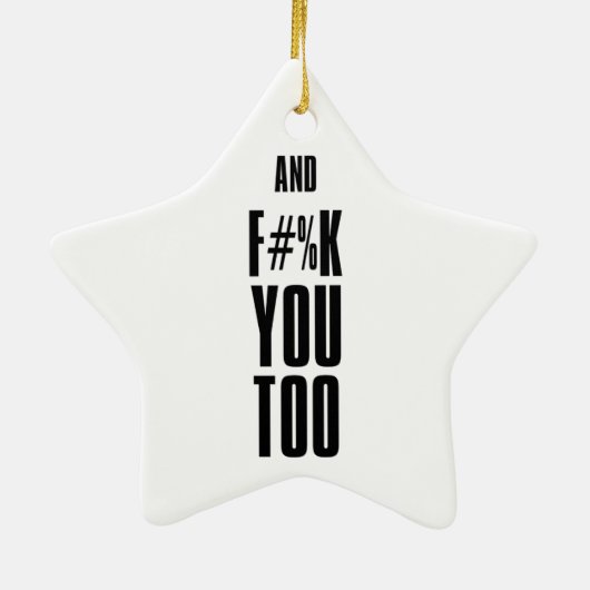 F Kerst en F U Te versierend Keramisch Ornament (Achterkant)