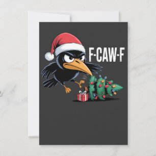 F-kra-kra Raven Kraai Kerstboom Kerst Raven Kaart