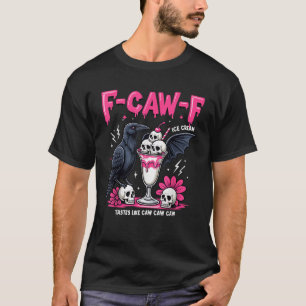 F Kraai F Zwarte Kraai Pun Grappige Vogel Krawaien T-shirt