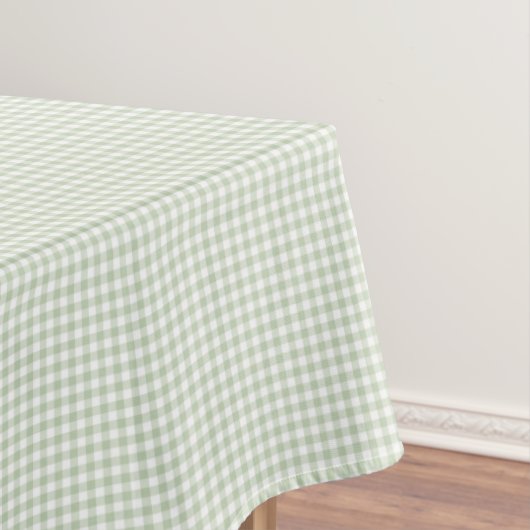 F & L Darker Green Gingham Tafelkleed (Voorbeeld)
