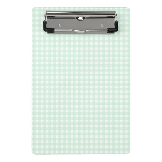 F & L Green Gingham Mini Klembord (Voorkant)