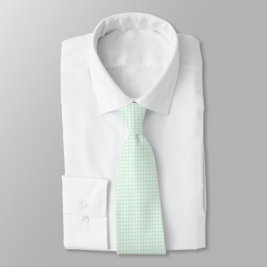 F & L Green Gingham Stropdas (Gebonden)