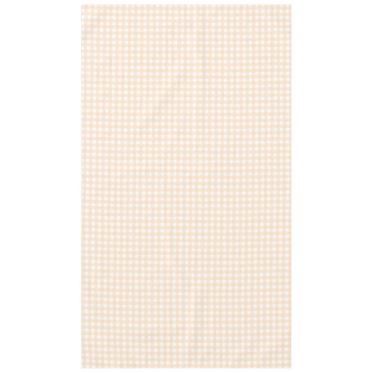 F & L Light Tan Gingham Tafelkleed (Voorkant)